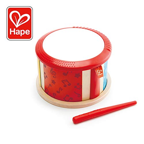 Hape E0608 Dubbelzijdige drum, dubbelzijdig houten drum, muziekspeelgoed voor kleine kinderen - Image 3