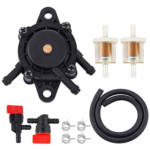 Hipa 808656 Fuel Pump 691035 Fuel Filter 494768 Shut-Off Valve for Briggs and Stratton 808656 691034 692313 808492 Lawn Mower