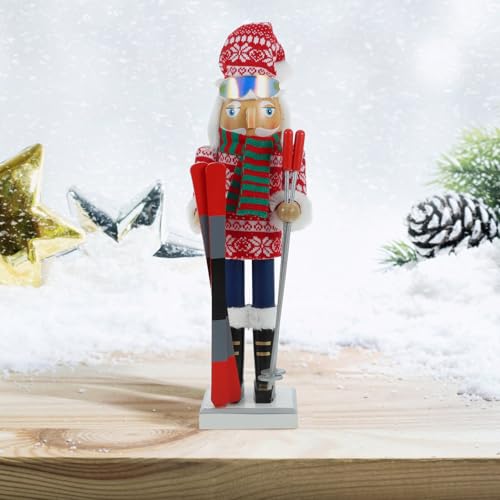 Casse-noisette en bois de 38 cm façon artisanale pour table de Noël - 4