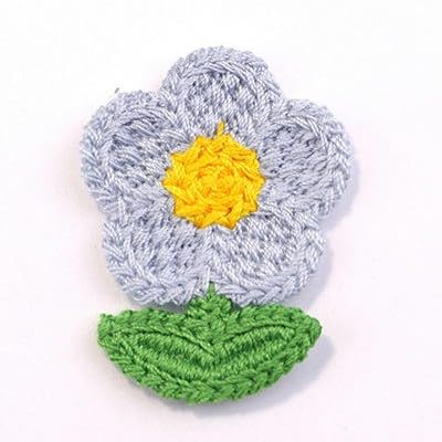 Naszywka haftowana 5 * 3,8 cm 30 szt. małych naszywek z kwiatami szydełkowymi, naszywki haftowane, aplikacje żelazne, chińskie na odzież, do przyszycia kurtkę jeansową(Big Red)