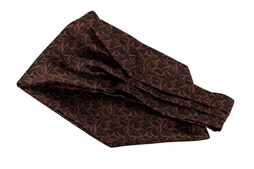 Image of BLACKSMITH Jacquard Microfiber Neckwear Ascot and Matching Pocket Square Set for Men