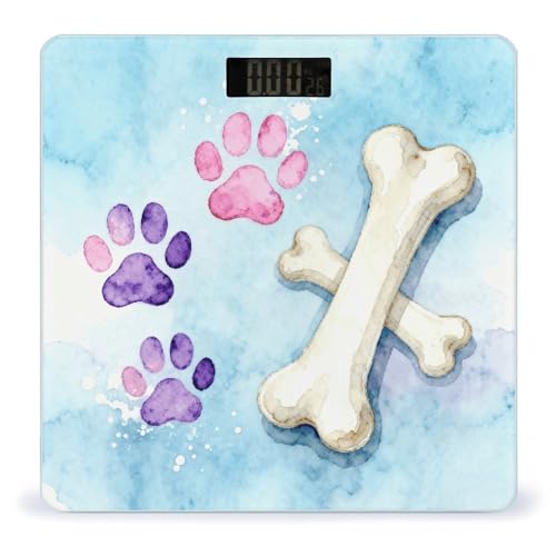 Báscula Digital Para Baño Con Diseño Patas De Perro 180kg miniatura 1