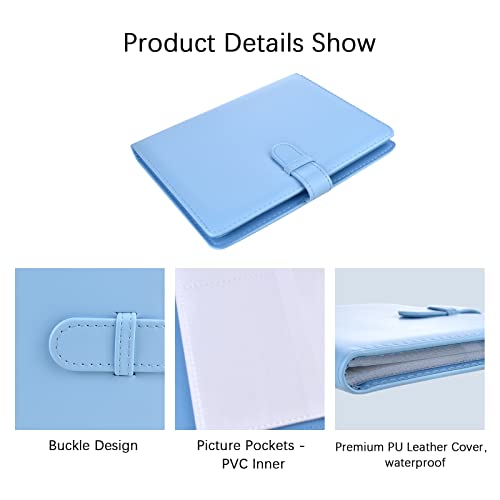 MUZIRI KINOKOO 256 Pockets Photo Album for 3-inch Film Fuji Instax Mini EVO/Mini 12/11/9/8/7+/25/90 Camera Photo PU Leather Album Blue - Image 3
