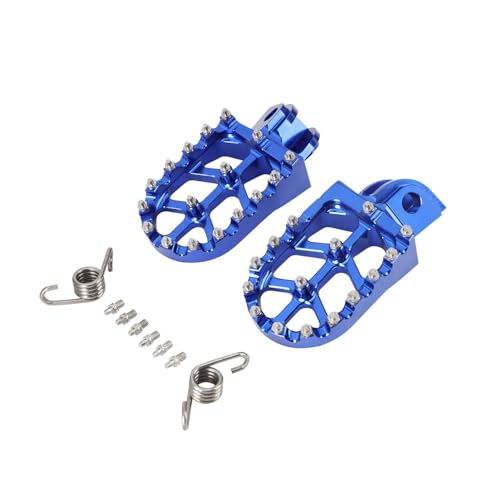 BIUGERCN Motorrad-Fußrasten für Husqvarna, Dirt Bike Fußrasten CNC-Aluminium für HQV TC TE FC FE FS Husky TC TE FC FE FS 65-501CC Enduro Pit Dirt Bike Motocross Supermoto Blau