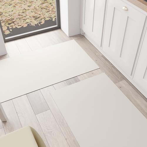 Tapis de cuisine lavable long grand format couleur unie - 2