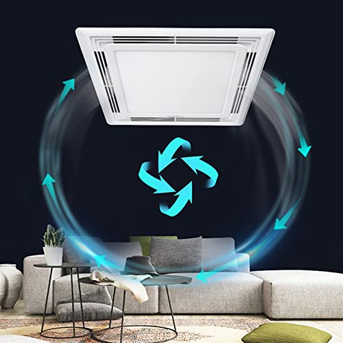 Ventilador de extracción integrado para techo con luz, 30×30cm para cocina y baño, extracción potente para montaje en techo miniatura 3