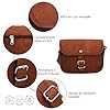 Gusti Cuir Sac à main - Mary XS, Vintage Sac Bandoulière Femme en Cuir de Chèvre, Tannage Végétal, Bandoulière Réglable, Compartiments Pratiques, Marron #3