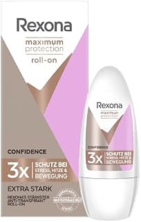 Rexona Maximum Protection Dezodorant Roll-On Confidence antyperspirant przeciw nieprzyjemnemu zapachowi ciała i wilgoci pod pachami, 50 ml