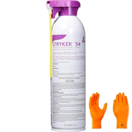 Stryker 54 Aerosol Contact Insect Spray with Injector 15oz | Premium USA Supply Gloves for Safe Eradication | USA Supply Pest ID Card