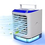 Portable Air Conditioner Arctic Chill Small Evaporative AC Unit With 3 Cooling Speeds Personal Mini Room Cooler With Type-C Input & 7 Colors Night Light Desk Fan for bedroom with Humidifier