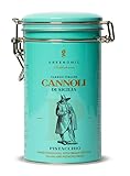 Zu Caffé oder Tee Cannoli-Siciliani  gefüllt mit Pistazien-Creme  einzeln verpackt in einer hochwertigen Geschenkdose  original italienisch-sizilianisches Gebäck zum Kaffee  200g