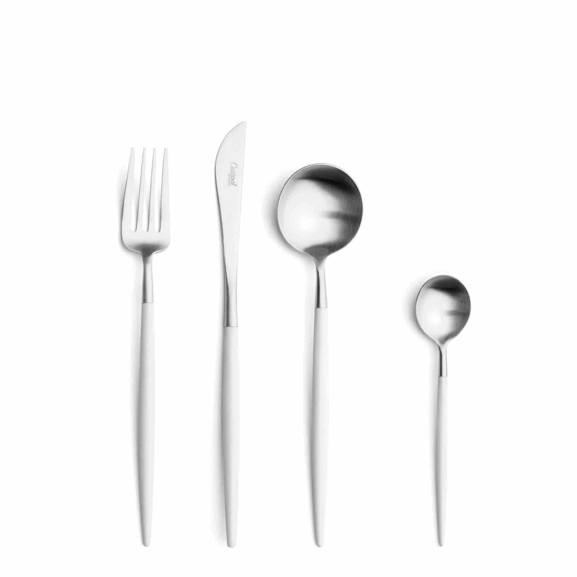 Cutipol Goa Ménagère 24 pièces en acier inoxydable Blanc mat