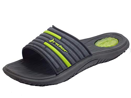 Rider 82735 Montana IX AD Black Green Ciabatta Grendene Uomo in Gomma Morbida (Taglia 41)