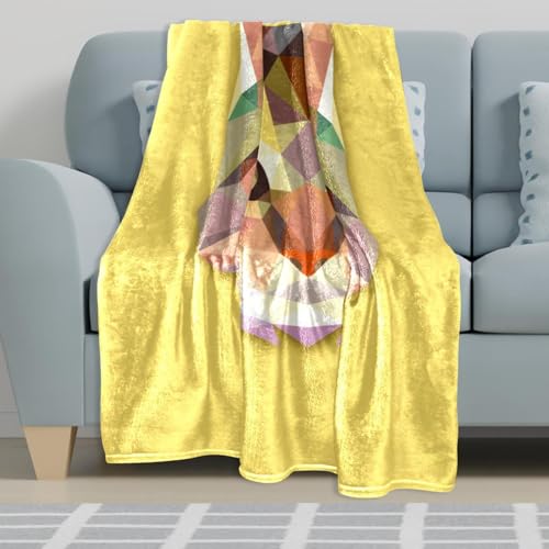 Couverture polaire chat hipster mignon plaid microfibres chaud 150x130 cm - 6