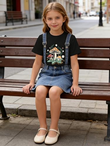 Image of Girls' Graphic Tees Summer Cute Tops Casual Short Sleeve Crew Neck T Shirts