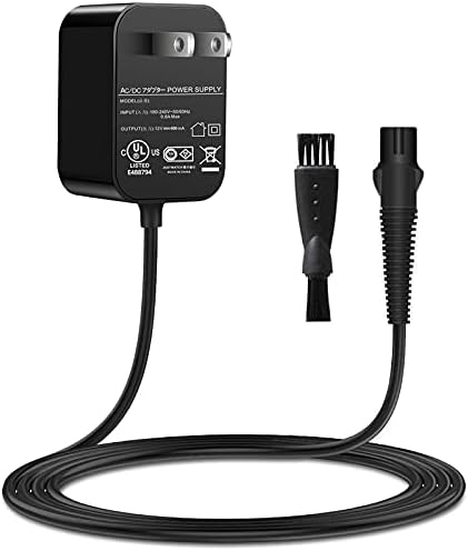 For Braun Charger,12V Braun Power Cord Compatible with Braun Shaver Series 3/7/5/1/9, Braun Razor Charger Cord for 3040s 310s 340S; 5190cc 5040s; 740S 7865cc; 9290cc 9095cc and more