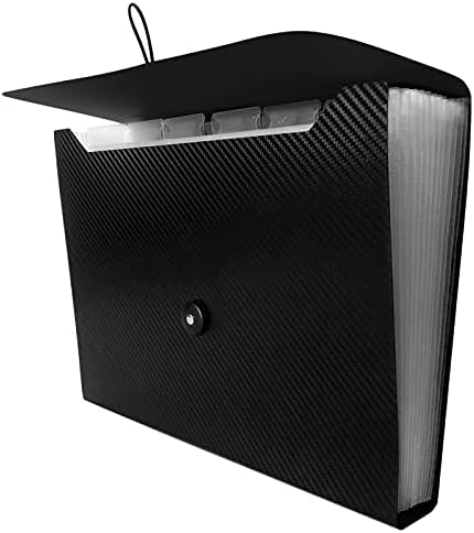 Cesil Expanding File Folders, Accordian File Organizer 13 Pockets File Organizer Accordion File Holder with Elastic Buckles Closure, A4 Paper Document Organizer for Home School Office