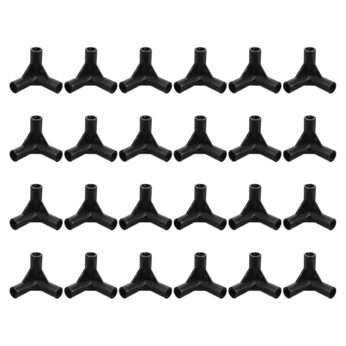 Conectores de esquina de dosel YARNOW 8mm accesorios de plastico negro para carpa de camping 2