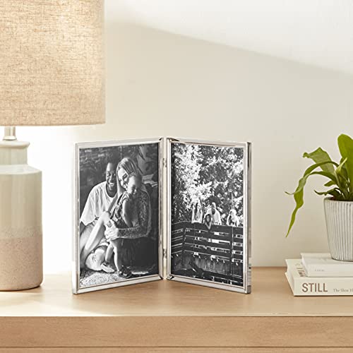 Lawrence Frames Doppel-Bilderrahmen, 20,3 x 25,4 cm, mit Scharnier und Perlenbordüre – Ansicht 5