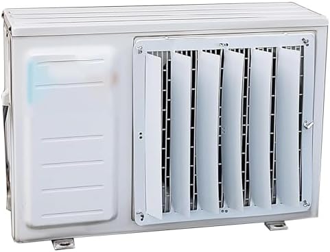 Outdoor Air Conditioner Cover Bracket & Deflector Grille - Galvanized Steel Baffle for Condenser Vent Protection, Anti-Direct Blowing, Weatherproof Heating & Cooling Accessory
