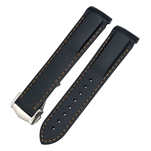 Bracelet montre incurvé caoutchouc 22mm pour Omega Speedmaster