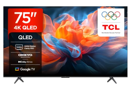 Migliori TV 75 pollici TCL 75T8C – Smart TV QLED 4K HDR10+ da 75', pensato per il gaming, 144Hz VRR