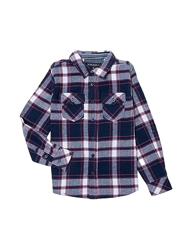 Chemise flanelle garçon anti-froid douce en coton pour peaux sensibles