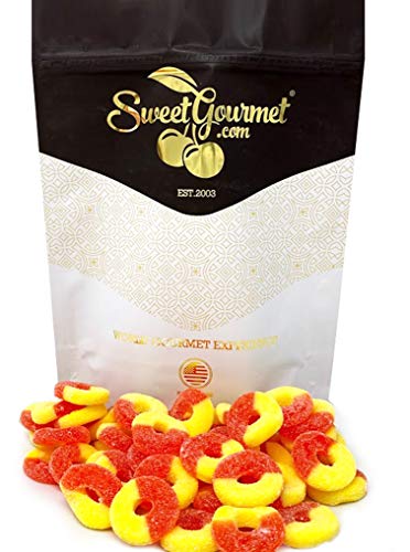 SweetGourmet Peach Gummy Rings | 1 Pound