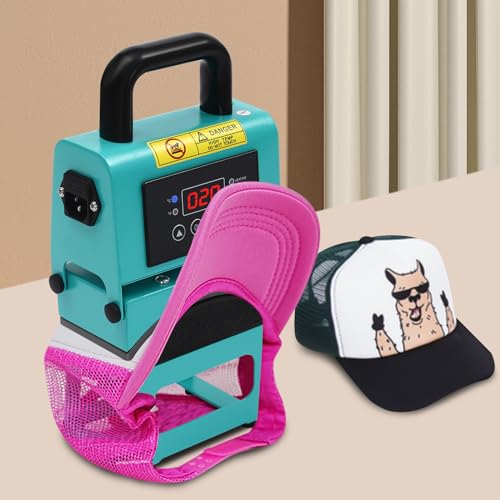 Máquina mini termofijadora para gorras 350W azul miniatura 4