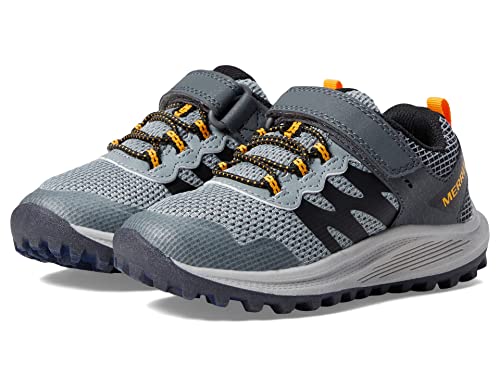 Merrell Nova 3 Sneaker, Grey/Orange, 5 US Unisex Big Kid