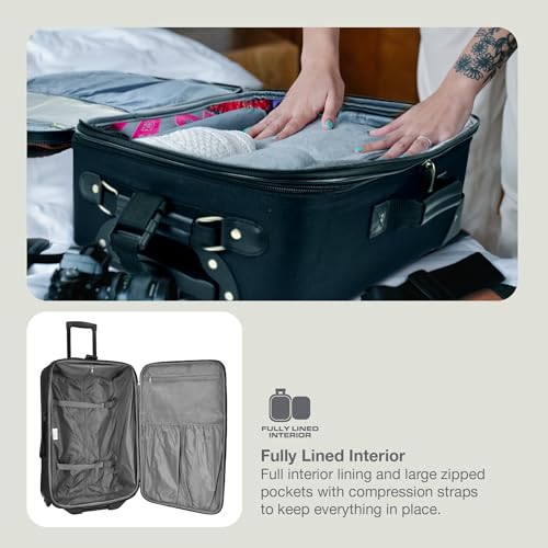Image of Travel Select Amsterdam Softside Expandable Luggage with Rolling Wheels, Gray, 25-Inch Medium