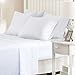 Comfort Spaces Ultra Soft Hypoallergenic Microfiber 6 Piece Set, Wrinkle Fade Resistant Sheets with Pillow Cases Bedding, Queen, White