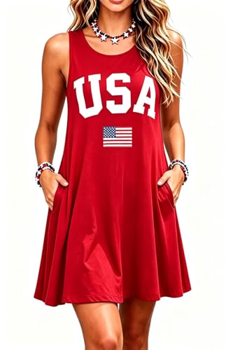 Image of Womens Sleeveless Casual Funny Patterned Holiday Dresses