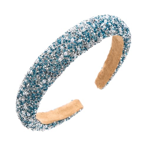 結婚式の儀式と毎日の摩耗のための輝くラインストーンの人工真珠を備えた広い高い頭蓋骨ヘッドバンド