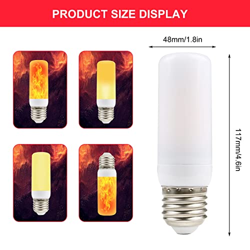ConBlom Flame Effect Light Bulbs, White, 4 Count (Pack of 1) - Image 3
