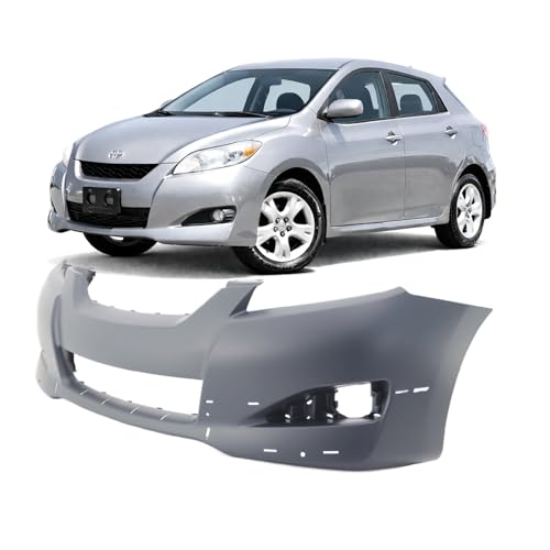 Image of FitParts Compatible with Toyota Matrix 2009-2010 Front Bumper Cover | Primed, With Fog Light Holes, Without Parking Sensor Holes, Wagon, Ready to Paint, OEM 5211902995, TO1000345