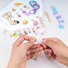 ATCCPYDM 253 Pcs Keychain Making Kit,with Charms & Keychain Clips,DIY Bag Charms,Bracelet,Bead Key Chain Making Kit for Adults DIY Crafting and Jewelry Making Supplies