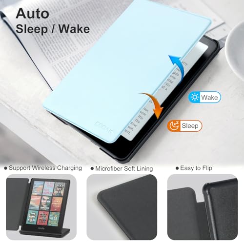 Image of CoBak Magnetic Case for 7 inch Kindle Paperwhite 12th Gen 2024 and Kindle Colorsoft - Compatible with iPhone MagSafe, for Samsung /Belkin /Anker Wireless Charging Pads, Lightweight, Auto Sleep Wake