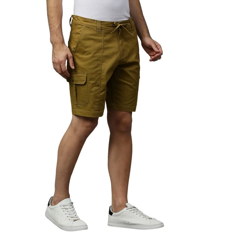 Image of Hubberholme Men Cargo Shorts - Lightweight Regular Fit Lounge Shorts - Stretchable Pure Cotton Shorts for Men's Sports, Short with Pocket for Running /Gyming Athleisure Shorts with Extra Comfort