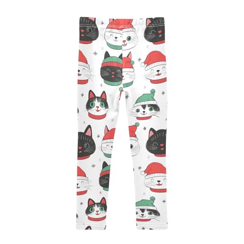 Christmas Cute Cat Girls Leggings Soft Stretch Workout Yoga Dance Pants for Kids Casual Tights2