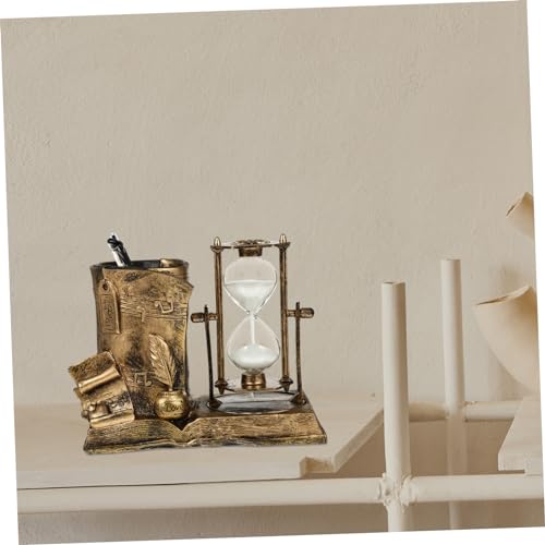 Yardwe Folha Cilíndrica Ampulheta Decoração De Mesa Para Casa Decoração De Cena DIY Artesanato Em Re