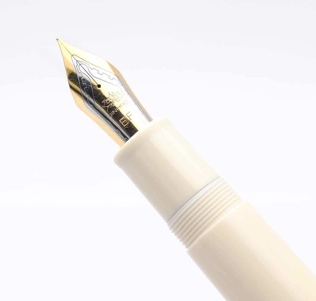 JINHAO X159 Resin Fountain Pen with Ink Converter (Extra Fine Nib, Gold Clip-Ivory White) - Image 2
