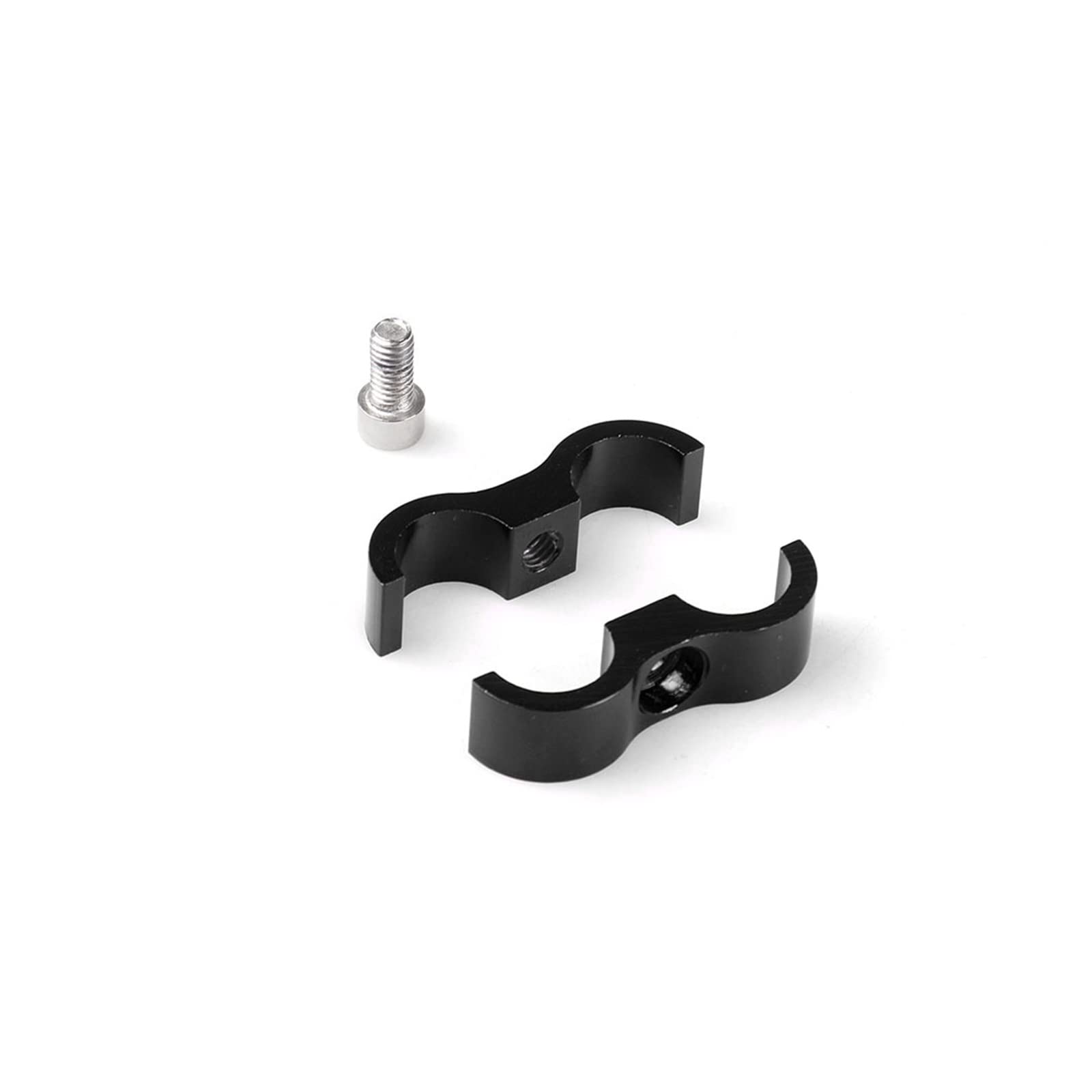 Morsetto For Tubo Flessibile In Gomma Intrecciata Separatore Di Linea In Alluminio Anodizzato Separatore Separatore Morsetto Kit AN4 AN6 AN8 AN10 AN12 (Color : AN8 Black, Size : A