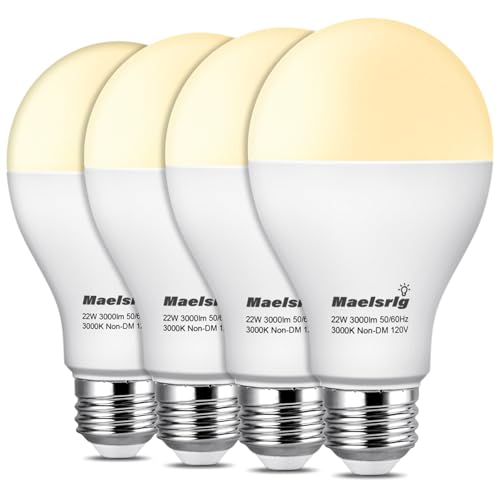 Maelsrlg 200 Watt Equivalent LED Bulb, A21 22W 3000...