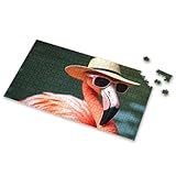 MZBS Gift for 4 Year Old Boy A Flamingo Wearing A Hat and Sunglasses. Picture Puzzle Toys for Ages 8-13 Puzzles for Adults 500 Pieces(500PCS)
