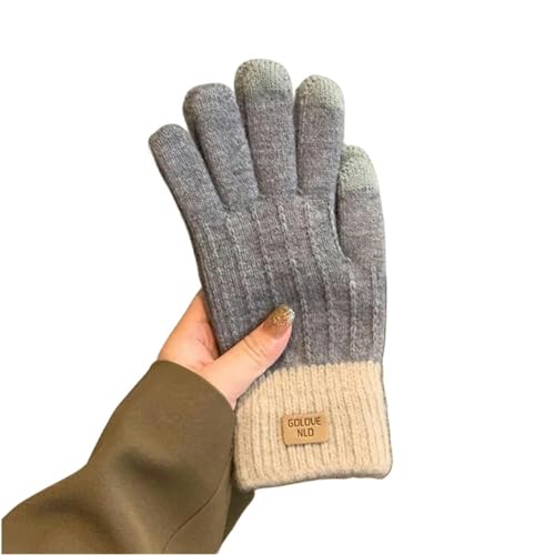 Gants d'hiver tactiles en tricot pour homme et femme pour le vélo