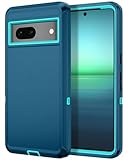I-HONVA for Google Pixel 7 Case Shockproof Dust/Drop Proof 3-Layer Full Body Protection [Without Screen Protector] Rugged Heavy Duty Cover Case for Google Pixel 7 2022,Turquoise