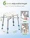 Ergonomic H-Shaped Shower Chair for Inside Shower, FSA/HSA Eligible 500 lbs Heavy Duty & Adjustable Shower Chair for Elderly and Disabled, Non-Slip Shower Seat, Bath Chair for Tub, Tool-Free