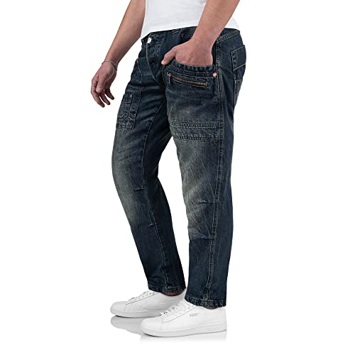 Timezone Herren Jeans Clay 3983 Urban Indigo Wash Cargo Worker (W31/L32)