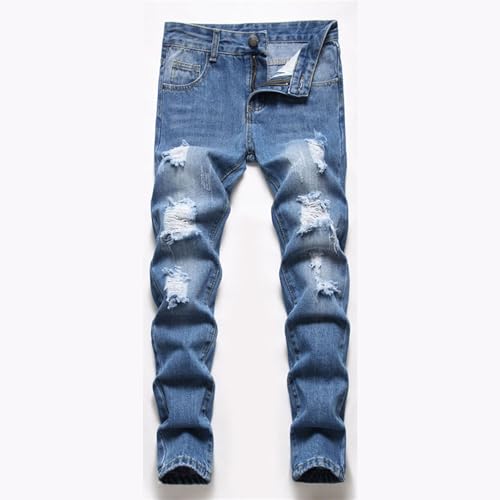 Boys Casual Ripped Pants for Outdoor and Daily Use Stylish Youth Denim with Elastic Waist Comfortable Fit for3